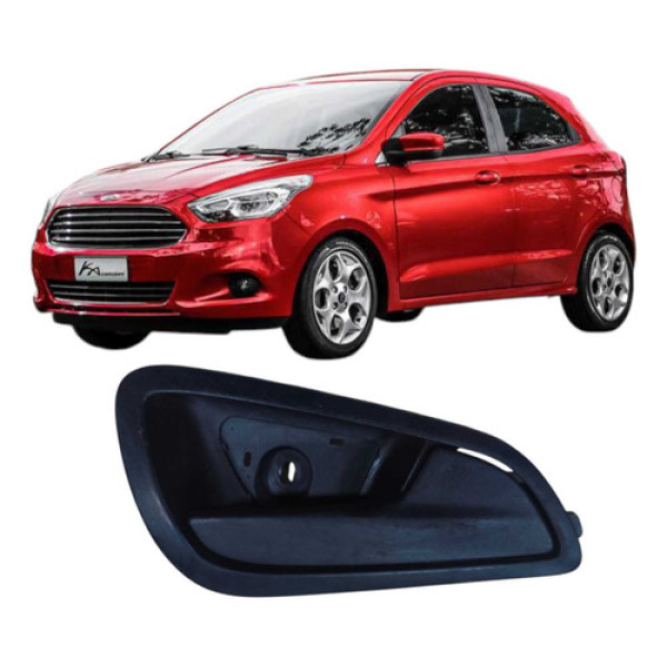Maçaneta Interna Dianteira Direita Ford Ka 2015 E3b5a22660 Prata Dianteira