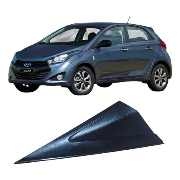 Moldura Retrovisor Direito Hyundai Hb20 1.0 3c 2017 861901s0 Preto