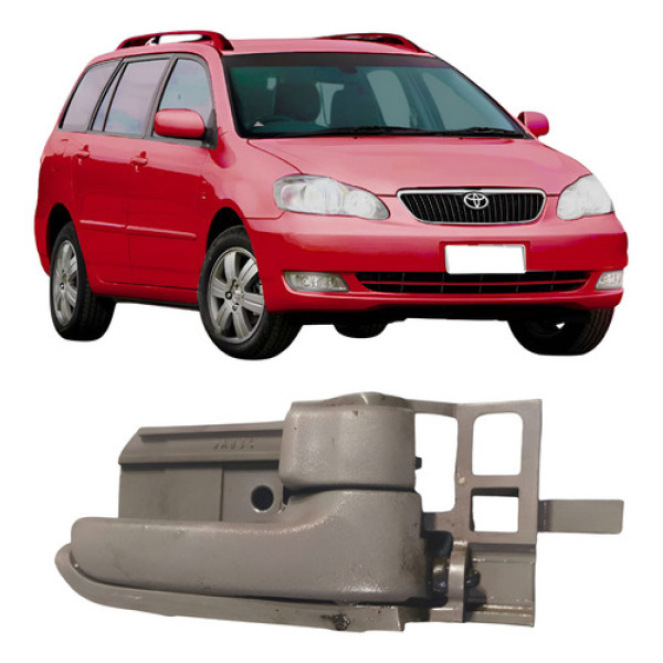 Maçaneta Interna Traseira Direita Corolla Fielder 2005-2008 Cinza Traseira