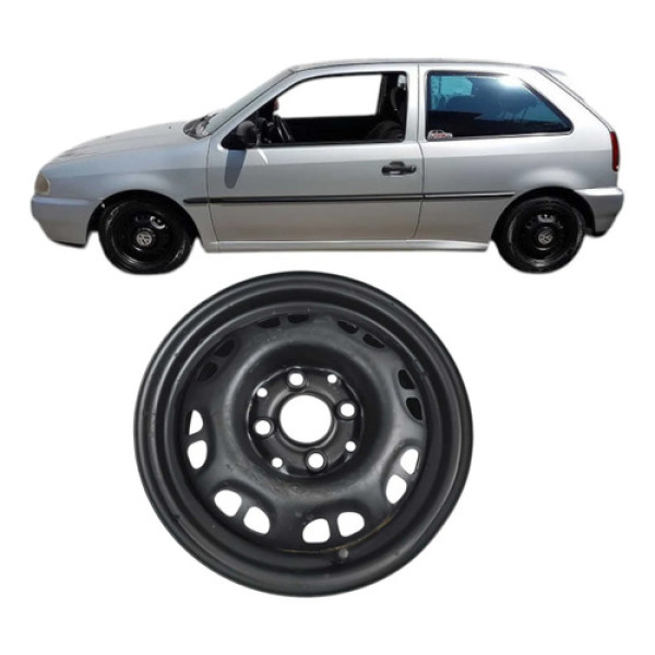 Roda Ferro Aro 13 4 Furos Volkswagen Gol Voyage 5w0601027 Preto