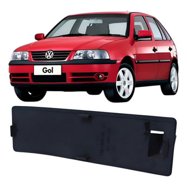 Moldura Acabamento Tampa Porta Luvas Volkswagen Gol 2005 Prateado