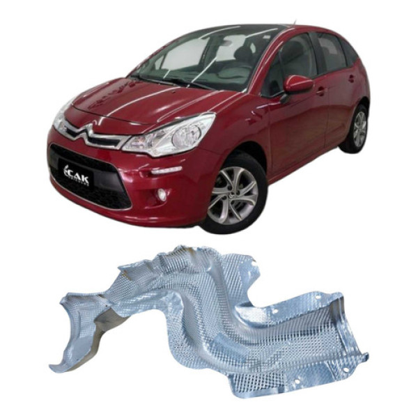 Defletor Proteção Escape Citroën C3 2013 1.5 838291 Prata Prata