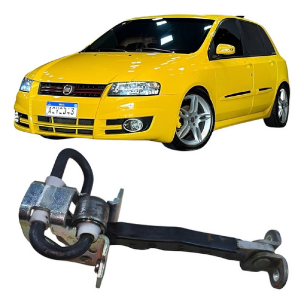 Limitador Porta Traseiro Direito Fiat Stilo 2009 0g374 Vermelho