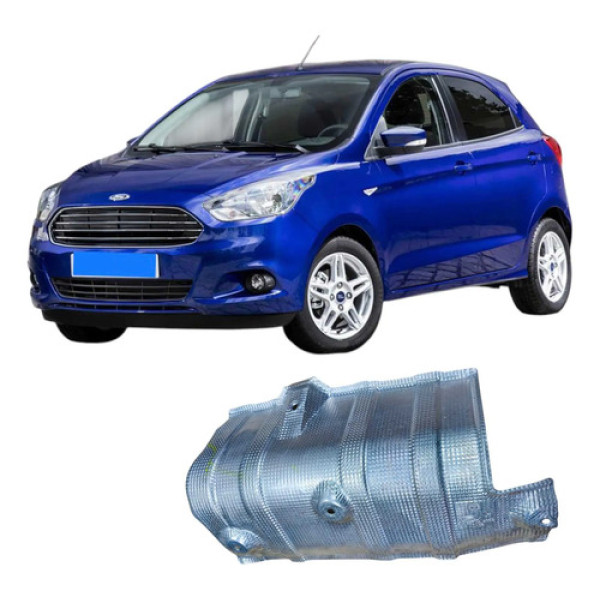 Defletor De Calor Traseiro Escapamento Ford Ka 1.0 2015/2021