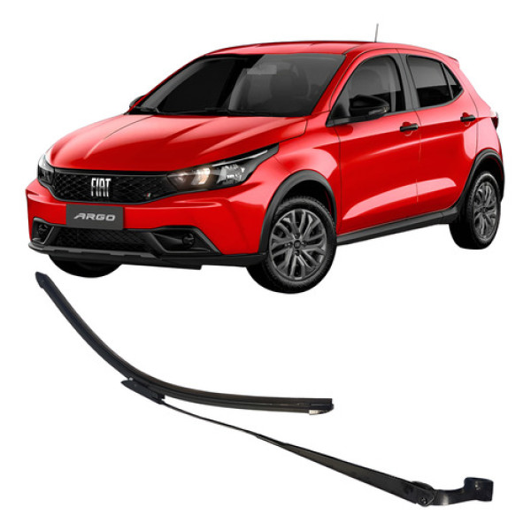 Limpador Parabrisa Lado Esquerdo Fiat Argo 2023 W85192 Preto