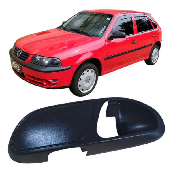 Acabamento Maçaneta Dianteiro Esquerdo Volkswagen Gol 2005  Prateado