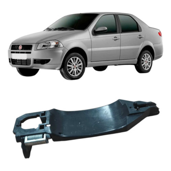 Base Maçaneta Externa Dianteira Esquerda Fiat Siena 2013 Preto Dianteira