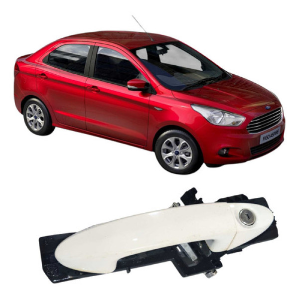 Maçaneta Externa Dianteira Esquerda Ford Ka 1.0 3c 2018  Branco Dianteira