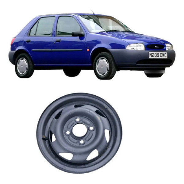 Roda Ferro 13 4 Furos Ford Fiesta 1997 078005 Original Preto