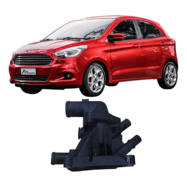 Carcaça Válvula Termostática Ford Ka 1.0 3cc 2015 Cm5g9k478f