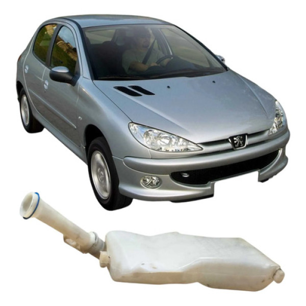 Reservatório Água Limpador Peugeot 206 2008 1.4 9628747480 Branco Translúcido