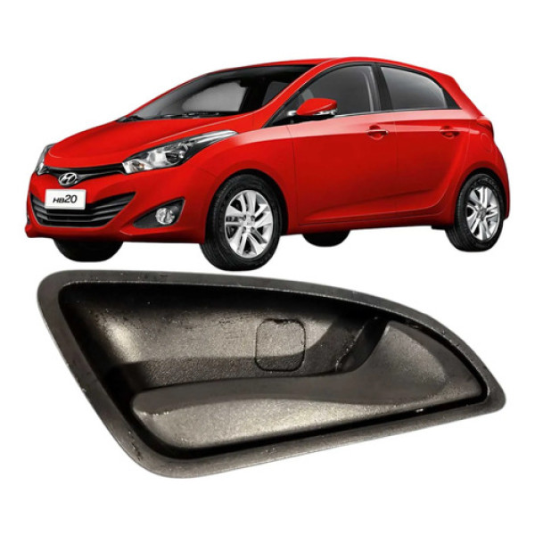 Maçaneta Interna Traseiro Direito Hyundai Hb20 1.8 2014-2019 Branco Traseira