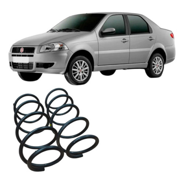 Par Mola Suspensão Dianteira Fiat Siena 1.0 2013 Original