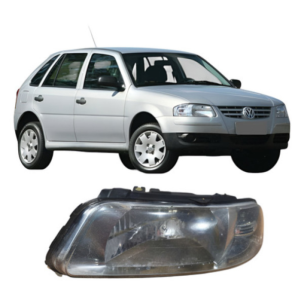 Farol Dianteiro Esquerdo Volkswagen Gol 2005 Esquerdo/motorista
