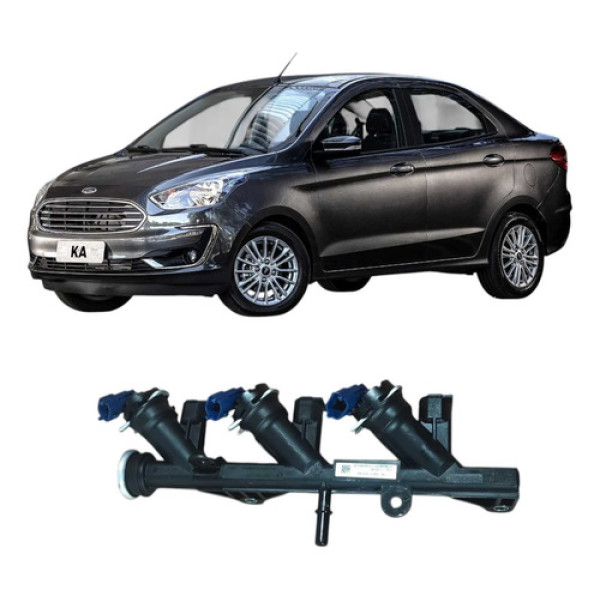 Flauta Injetor Combustível Ford Ka 2020 1.0 3c E3b59v455af
