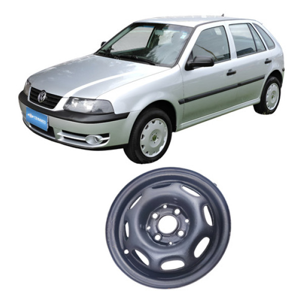 Roda De Ferro Aro 13 4 Furo Gol Voyage 2000 4p  Preto