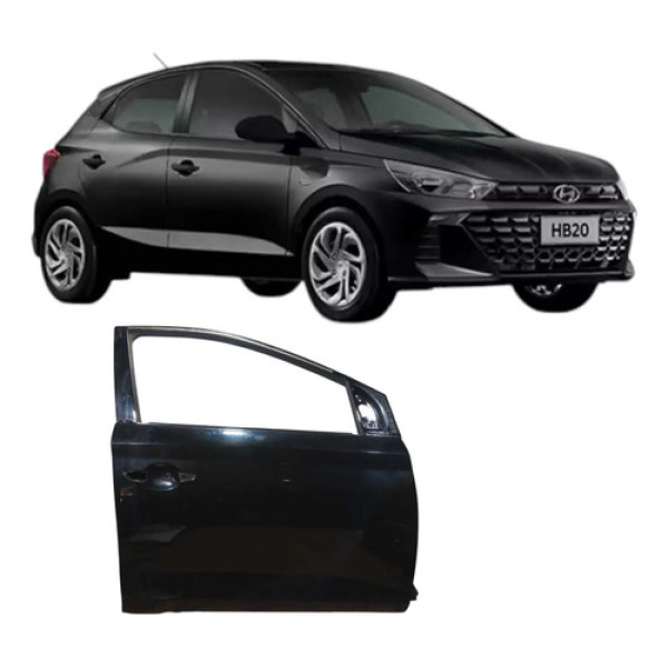 Porta Dianteira Direita Hyundai Hb20 1.0 3c 2020 Original Dianteira Direito Preto