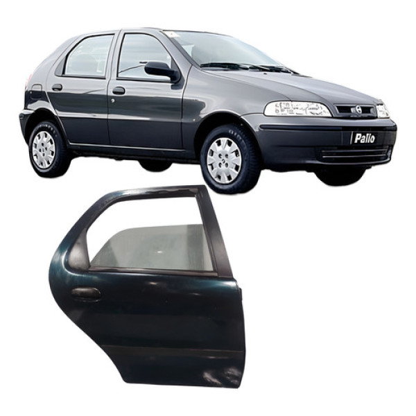 Porta Traseira Direito Fiat Palio Fire 2003 Verde 4 Portas  Traseira Direto Verde-escuro