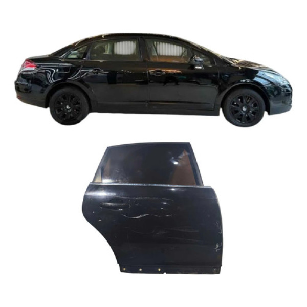 Porta Traseira Direita Preta Citroen C4 Pallas 4p 2007 Traseira Direita Preto