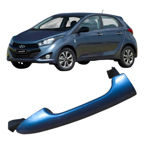 Maçaneta Traseira Direita Hyundai Hb20 1.0 3c 2017 727789 Azul Traseira