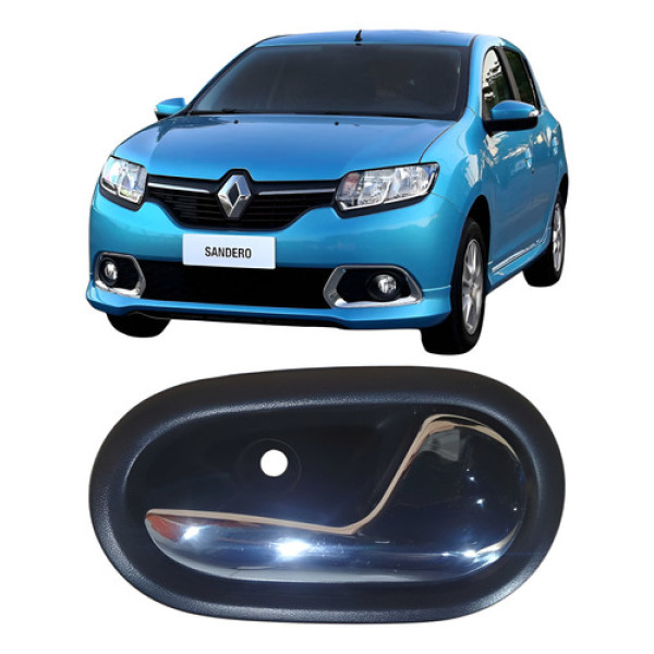 Maçaneta Puxador Porta Direita Sandero 2017 806708506 Cromado Dianteira/traseira