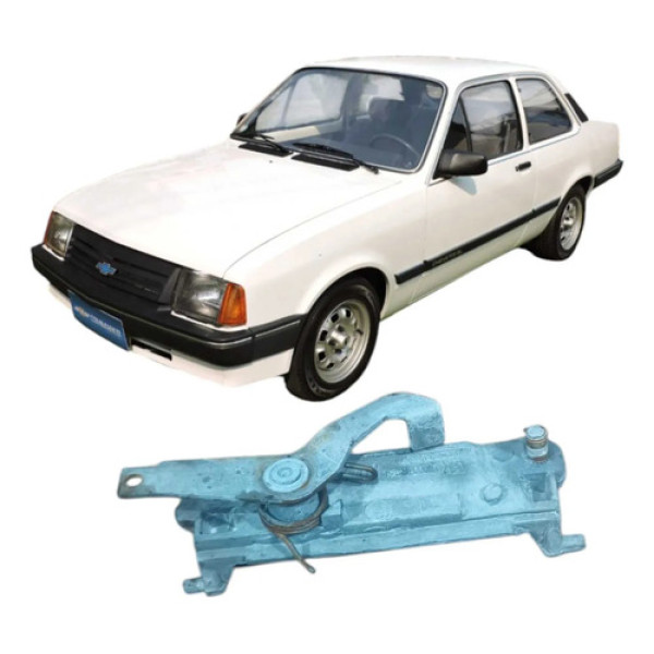 Suporte Maçaneta Esquerda Chevrolet Chevette 1989 Original Branco Dianteira