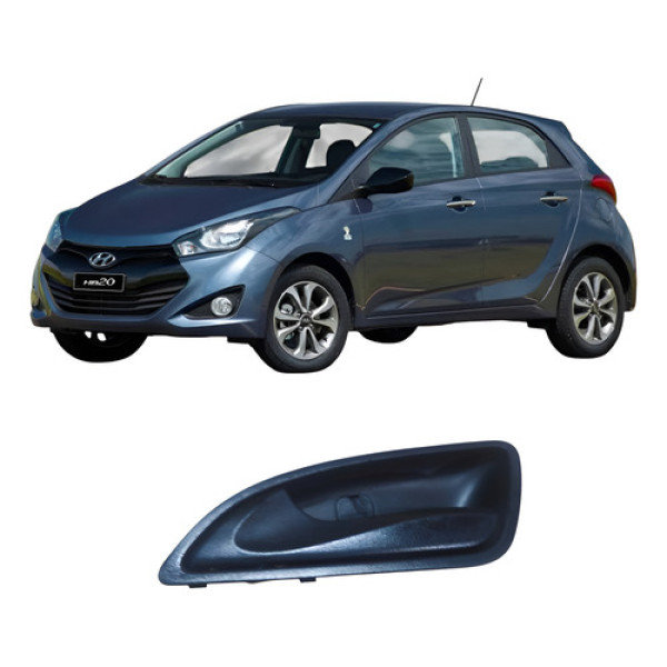 Maçaneta Dianteira Esquerda Hyundai Hb20 1.0 2017 82611hr000 Preto Dianteira