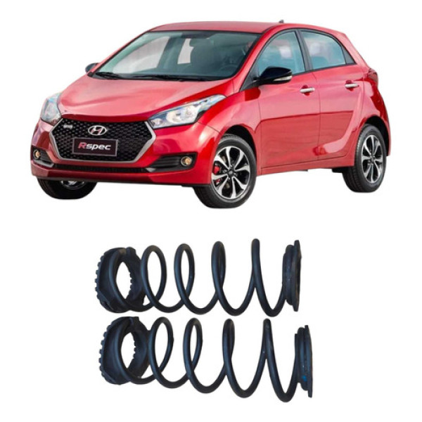 Par De Molas Traseira Hyundai Hb20 Hatch 1.0 3c 2017