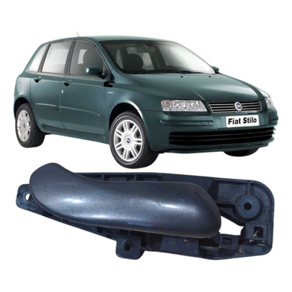 Maçaneta Interna Dianteira Direita Fiat Stilo 1.8 2003 Preto Dianteira