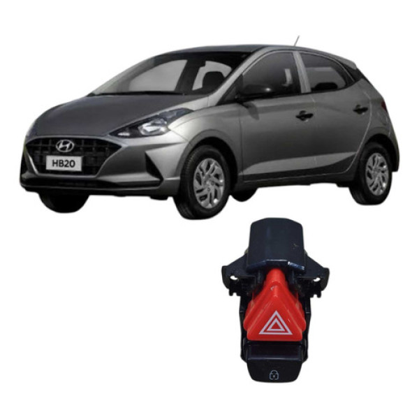 Botão Pisca Alerta Hyundai Hb20 2021 93790r1000 Original  Preto