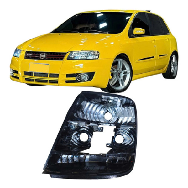 Carcaça Lanterna Traseira Direita Fiat Stilo 2009 51786316 Direito/passageiro Preto