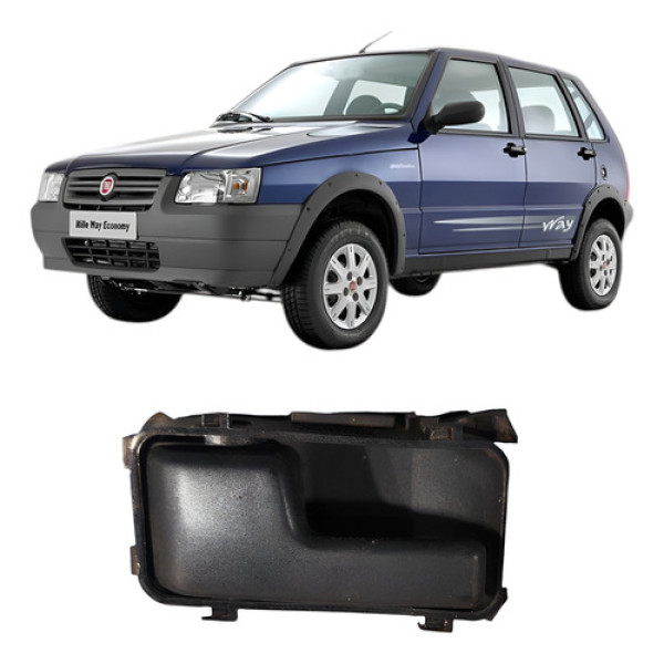 Maçaneta Interna Dianteira Esquerda Fiat Uno 2005 1.0 4p  Preto Dianteira