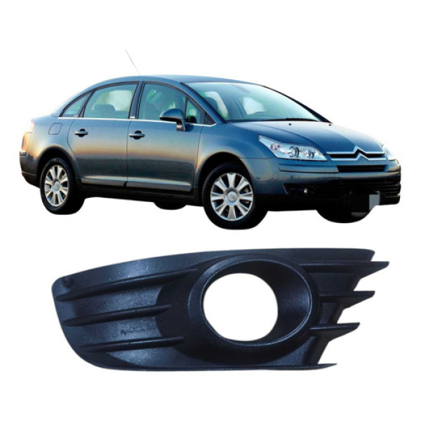 Moldura Farol Milha Direito Citroën C4 2009 2.0 Preto Direito