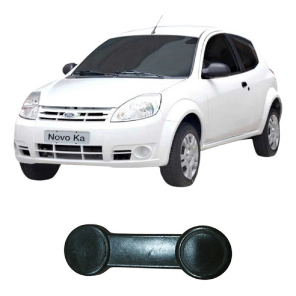 Manivela Vidro Porta Ford Ka 2009 1.0 Original Preto