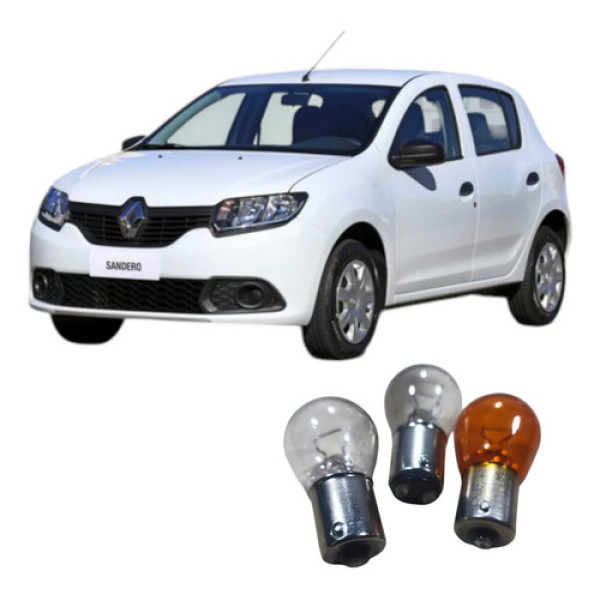 Jogo Lâmpadas Lanterna Traseira Renault Sandero 2017