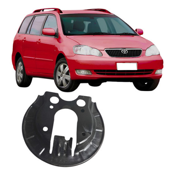 Defletor Esquerdo Eixo Traseiro Corolla Fielder 2005-2008  Preto