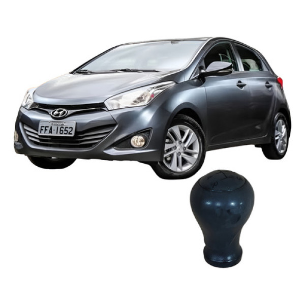 Manopla Bola Câmbio Hyundai Hb20 2013 1.0 Prata