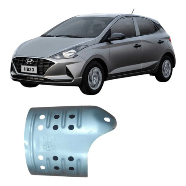  Defletor  Escapamento Catalisador Hyundai Hb20  2020 Preto
