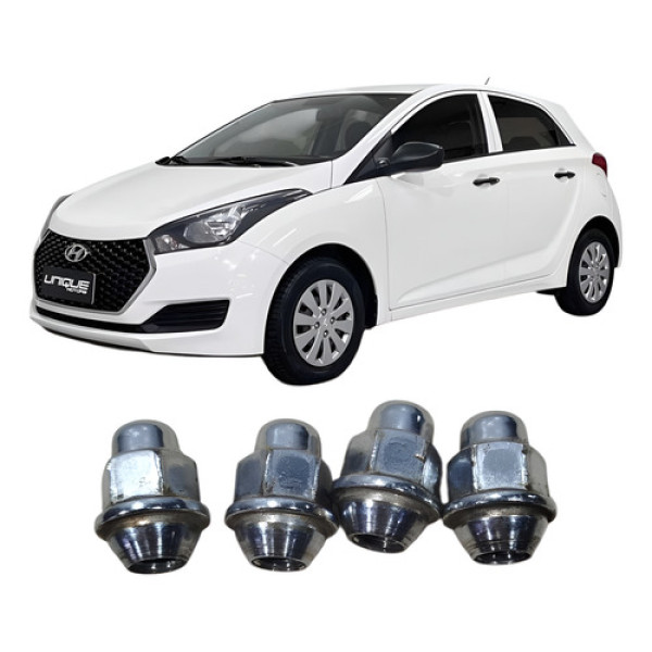Jogo 4 Porcas De Roda Hyundai Hb20 2017