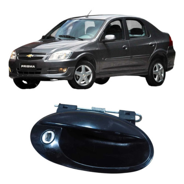 Maçaneta Externa Direita Dianteira  Prisma 2012 94705883 Preto Dianteira