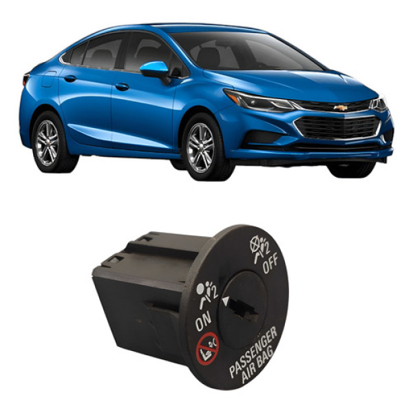 Chave  On Off Airbag Passageiro Cruze 2016-2019 13577258 Preto