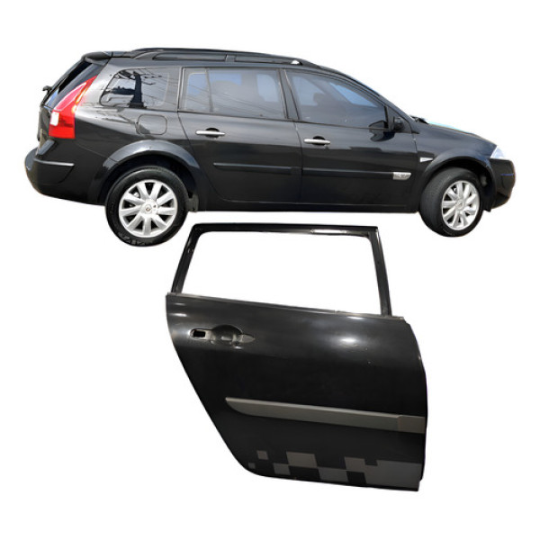 Porta Traseira Direito Renault Megane Dyn 1.6 2009 Preto Traseira Direito Preto