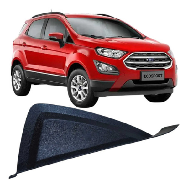 Acabamento Lateral Esquerdo Painel Ford Ecosport 2018 2019 Preto Listras