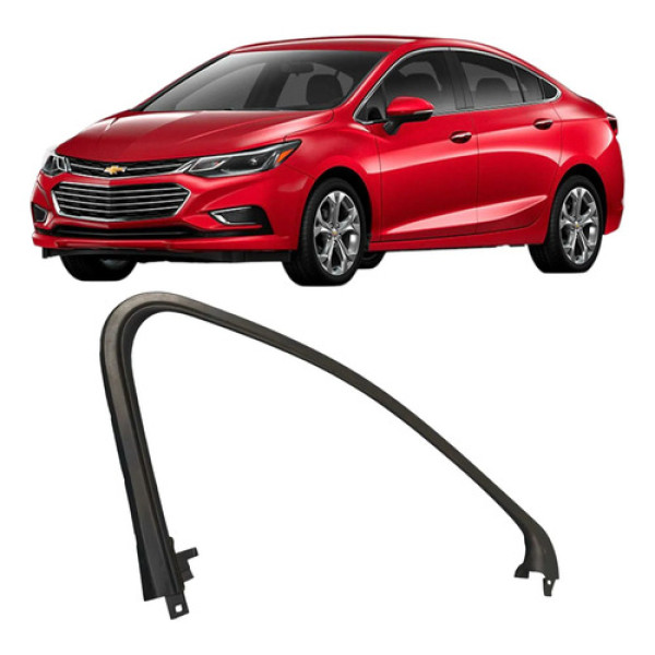 Guarnição Interna Janela Dianteira Esquerda Cruze 2017 2018 Preto