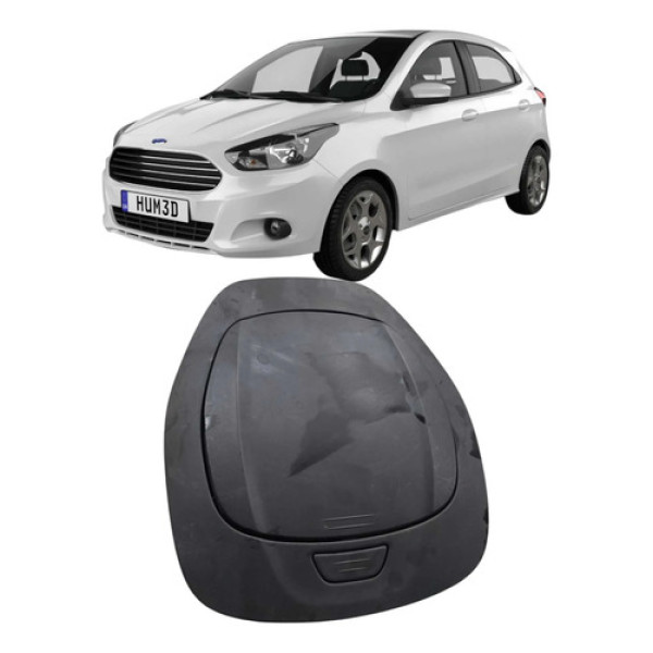 Porta Treco Superior Central Painel Ka 2017 Original Preto Cinza