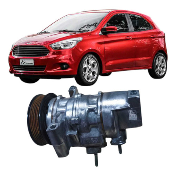 Compressor Ar Condicionado Ford Ka 1.0 3cc 2014 E3b119d629ba