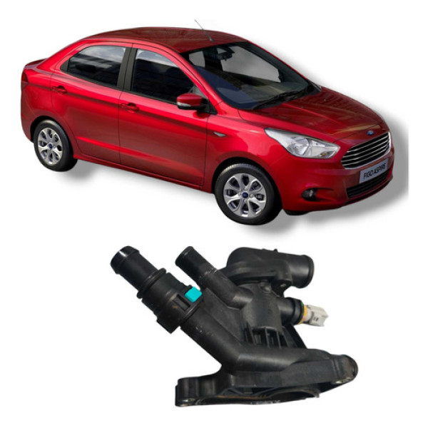 Carcaça Válvula Termostática Ford Ka 1.0 3c 2018 Cm5g9k478ga