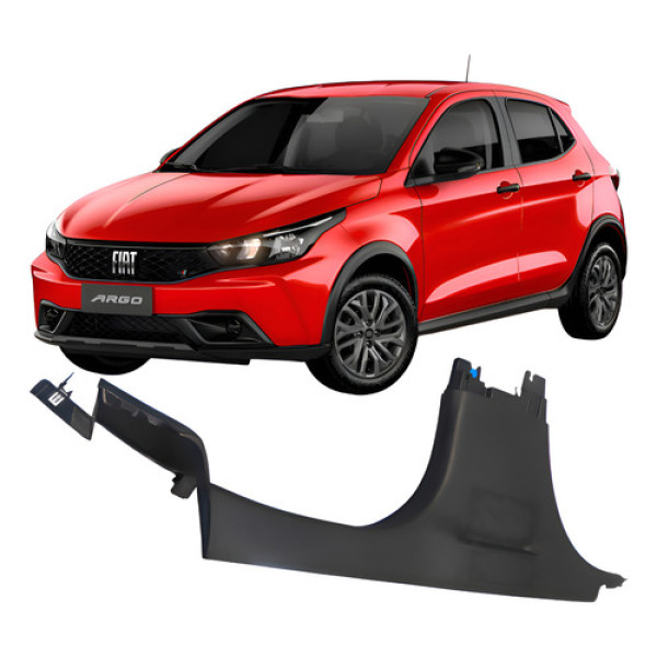 Soleira Coluna Central Traseiro Esquerdo Fiat Argo 2023   Preto