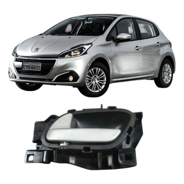 Maçaneta Dianteira Esquerda Peugeot 208 2017 96802456 - Branco - Dianteira