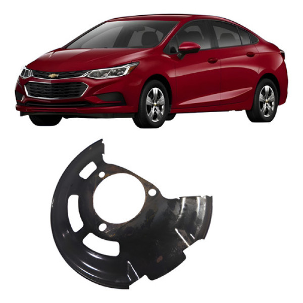 Protetor Disco Freio Dianteiro Direito Cruze 2017-2021    . Preto